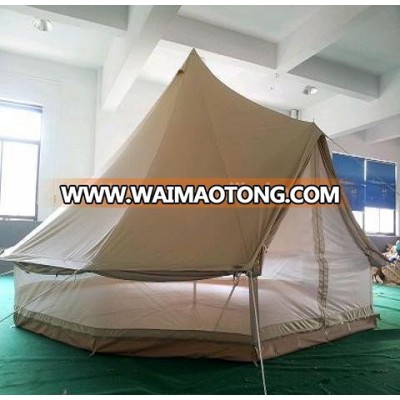 3/4/5/6/7 M dia double layer family camping outdoor cotton canvas sahara bell tent for sale