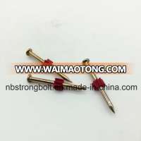 High-Strength Shooting Nails with Red Washer with Yellow Zinc Plated 3.7X1.3/4